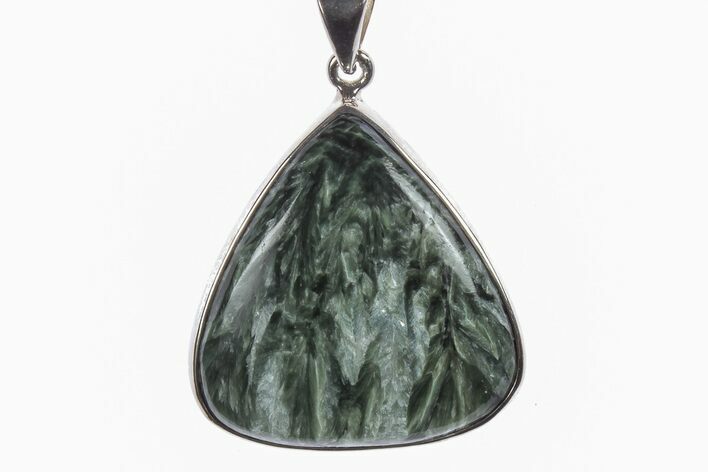 Polished Seraphinite Pendant (Necklace) - Sterling Silver #241333